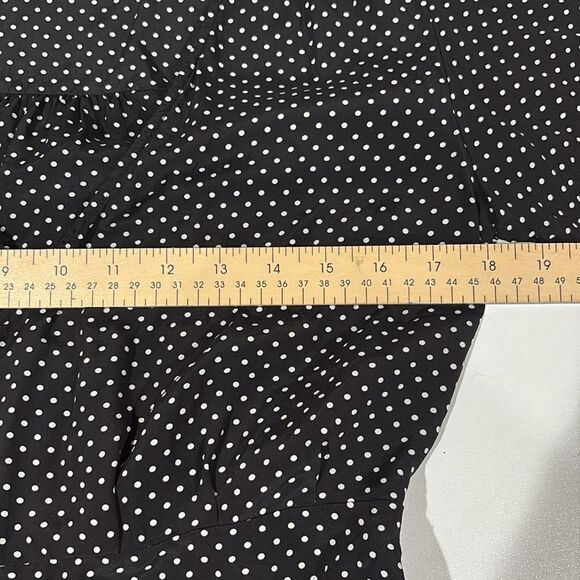 7 for all mankind Polka Dot Wrap Blouse Size M - Picture 6 of 7